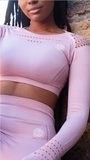 Black Vibe Tribe Signature Fitness Top (Pink)