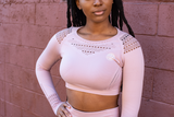 Black Vibe Tribe Signature Fitness Top (Pink)
